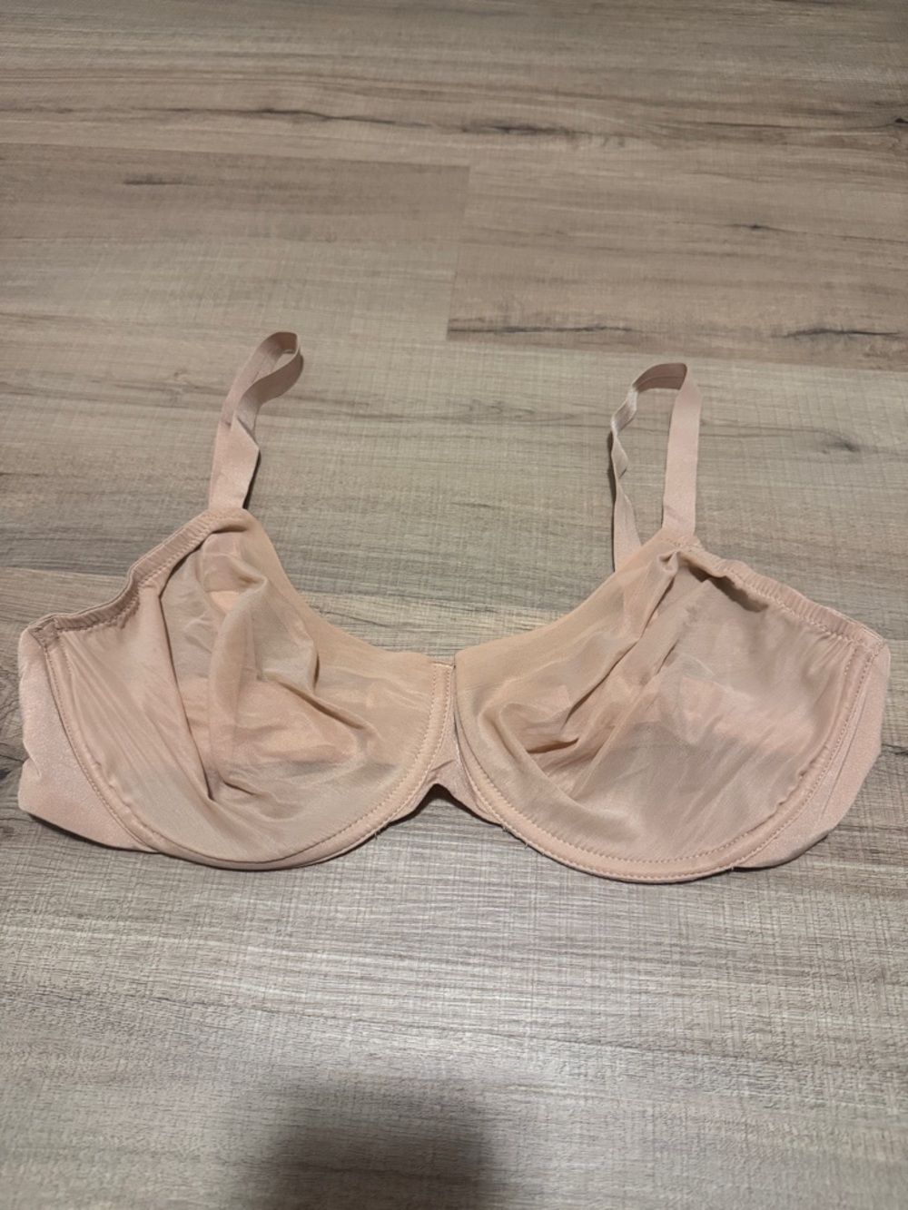 SKIMS Nude Sheer Unlined Underwire Bra - 36DD
